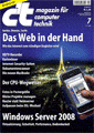 Titelbild der c't-Ausgabe 7/2008